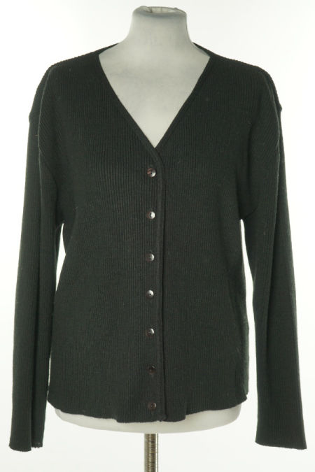 Kardigan czarny prążkowany