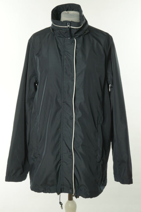 Kurtka granatowa z białą oblamówką