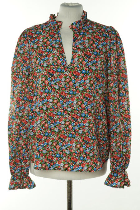 Bluzka czerwono-niebieska kwiecista