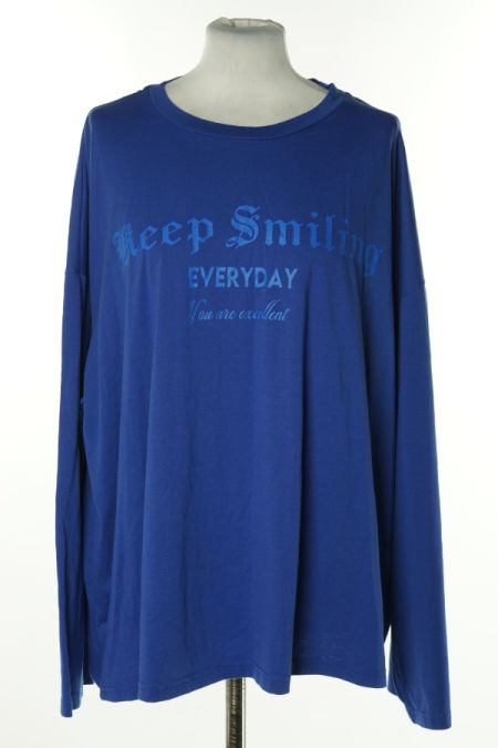 Bluzka niebieska napis