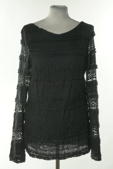 Bluzka czarna koronkowa, H&M