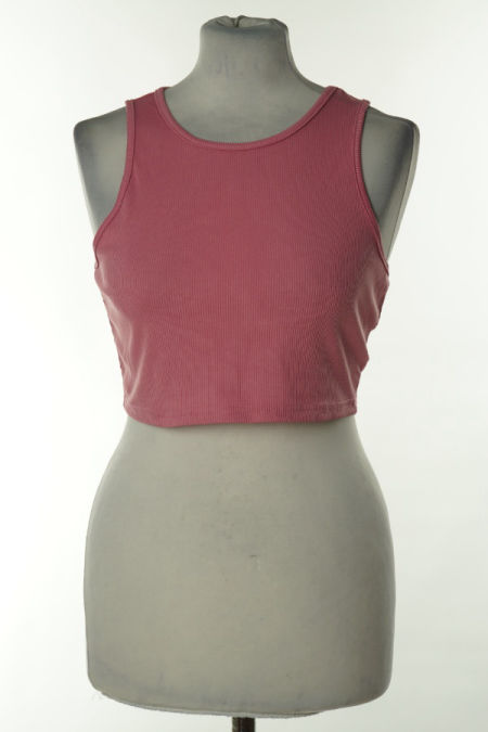 Top różowy prążkowany