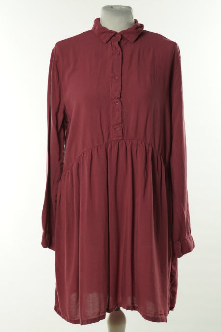 Sukienka wrzosowa koszulowa, 100% wiskoza