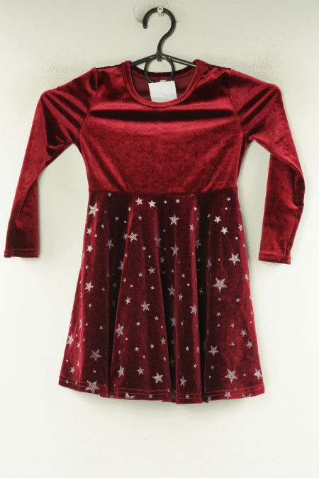 Sukienka czerwona welurowa