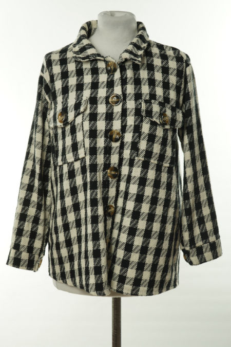 Koszula biało czarna w kratkę