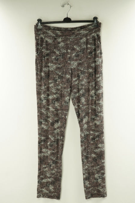 Spodnie cienkie brązowo-czarne