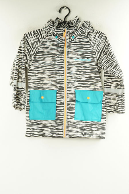 Kurtka czarno - biała przeciwdeszczowa