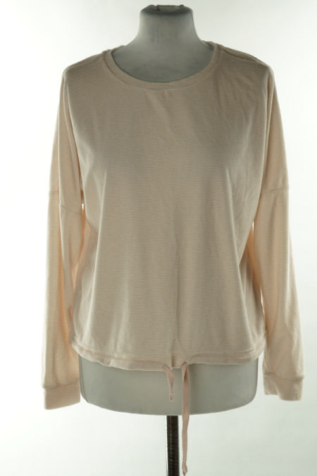 Bluzka piżamowa biało-różowa w paski