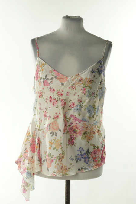 Koszulka kremowa w kwiatki