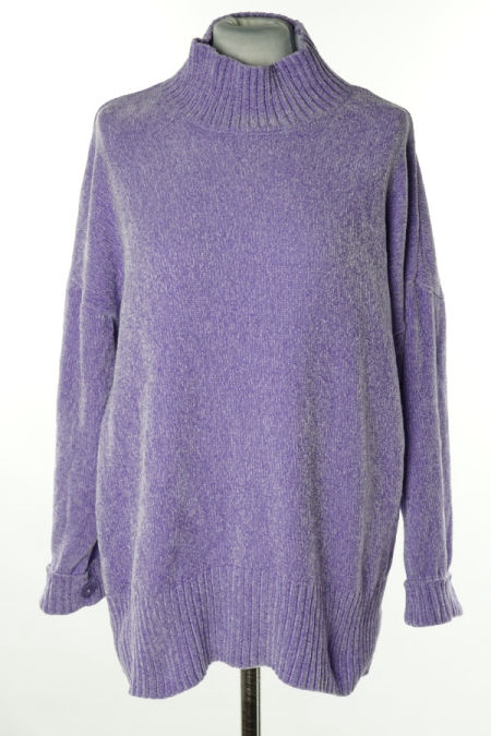 Sweter fioletowy welurowy