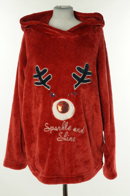 Bluza czerwona świąteczna miś