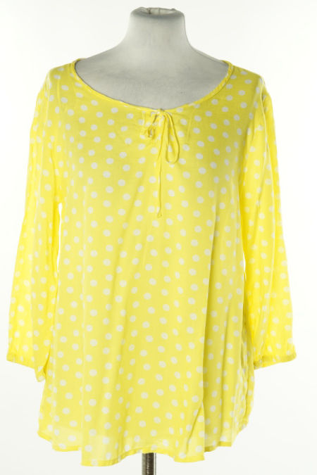 Bluzka żółta w białe kropki