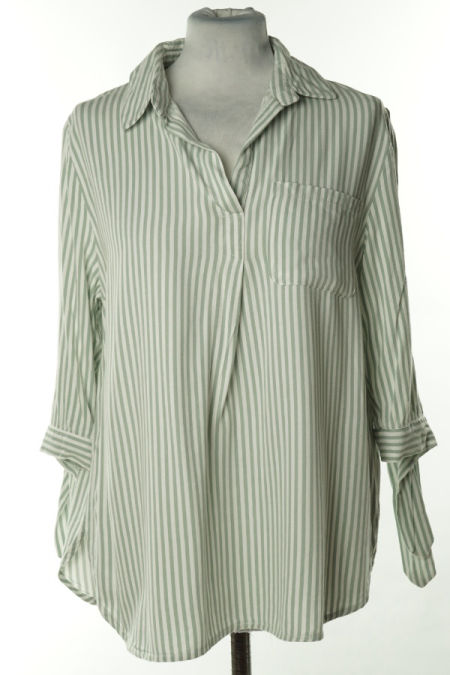 Bluzka biało-zielona w paski