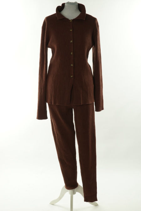Bluzka+spodnie czekoladowe dzianinowe