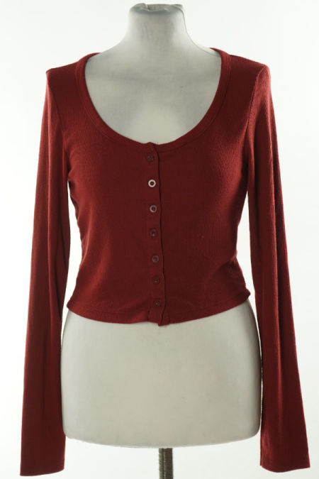 Bluzka bordowa prążkowana