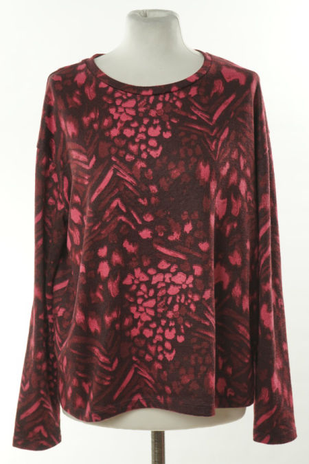 Bluzka bordowo-różowa