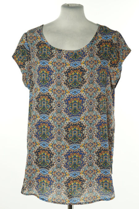 Bluzka niebieska wzorzysta