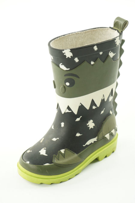 Kalosze zielone dinozaury