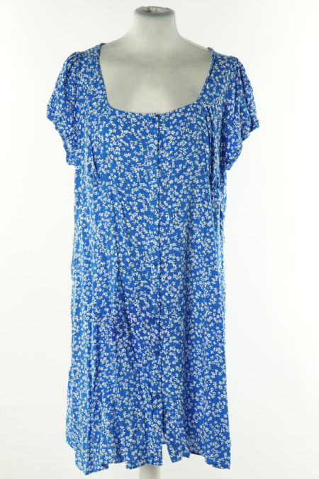 Sukienka niebieska w białe drobne kwiatki