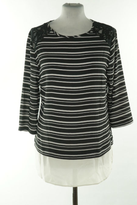Bluzka czarna w białe paski