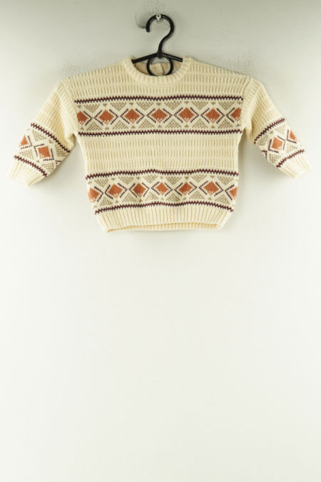 Sweter beżowy wzorzysty