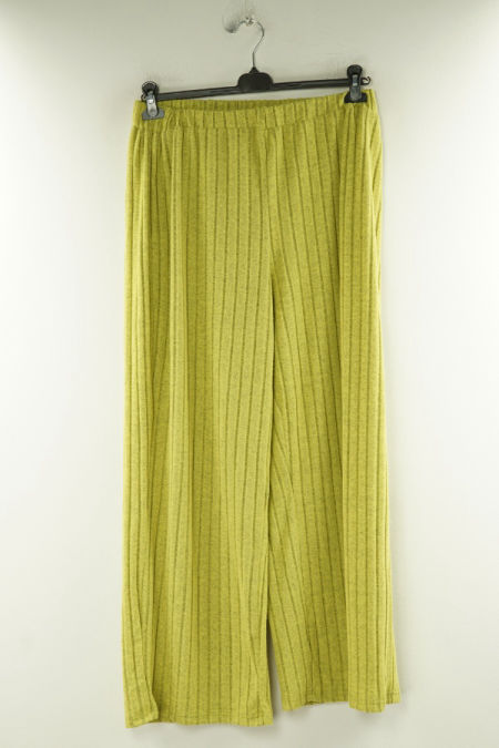 Spodni zielone sweterkowe prążkowane