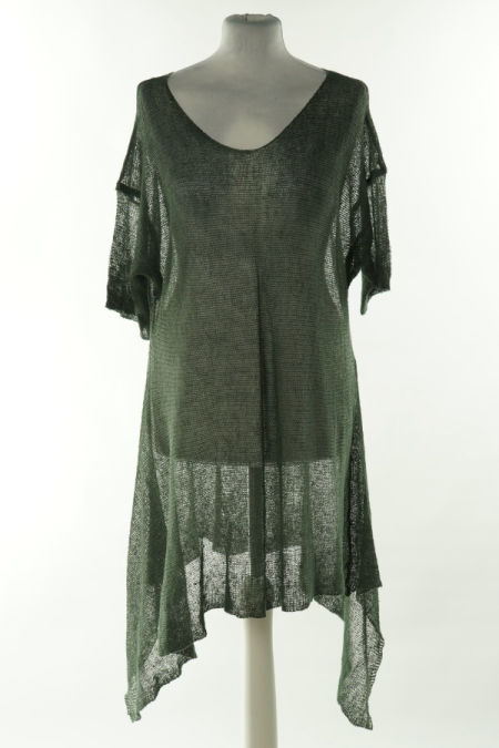 Sukienka zielona sweterkowa ażuriwa