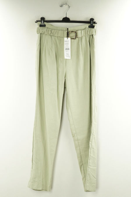 Spodnie jasnozielone materiałowe z paskiem