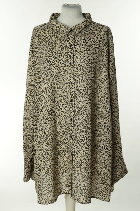 Koszula beżowa w czarne cętki