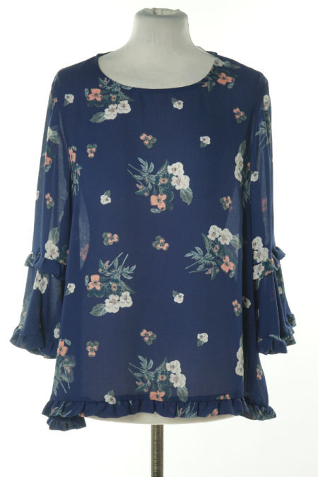 Bluzka niebieska w kwiatki