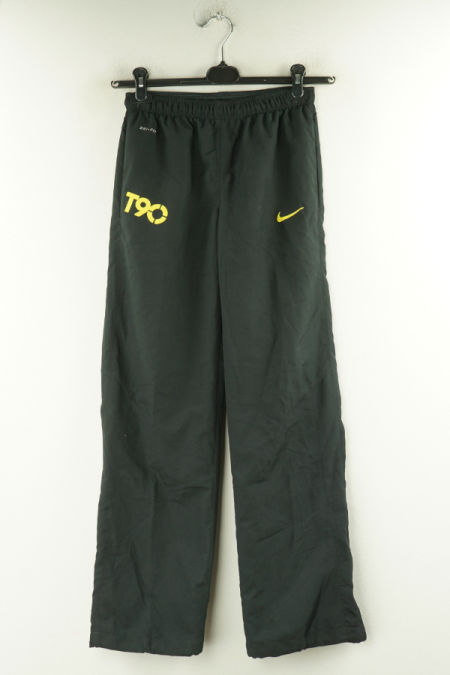 Spodnie czarne sportowe z żółtymi wstawkami