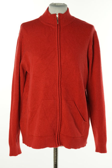 Sweter czerwony na suwak