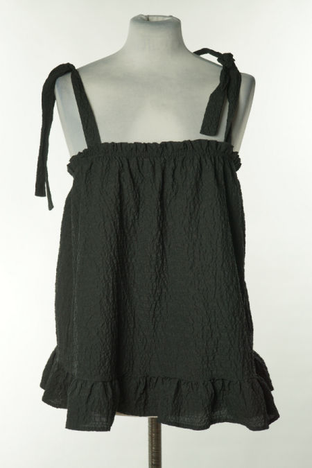 Bluzka czarna z marszczoną fakturą