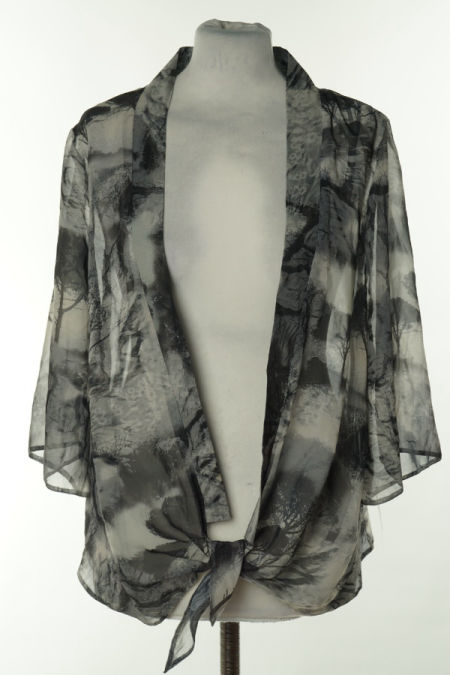 Narzutka szara z wiązaniem