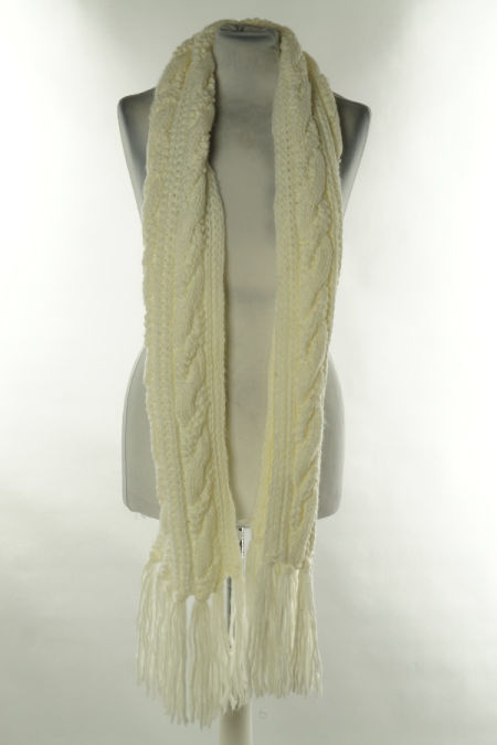 Szal śmietankowy gruby, H&M