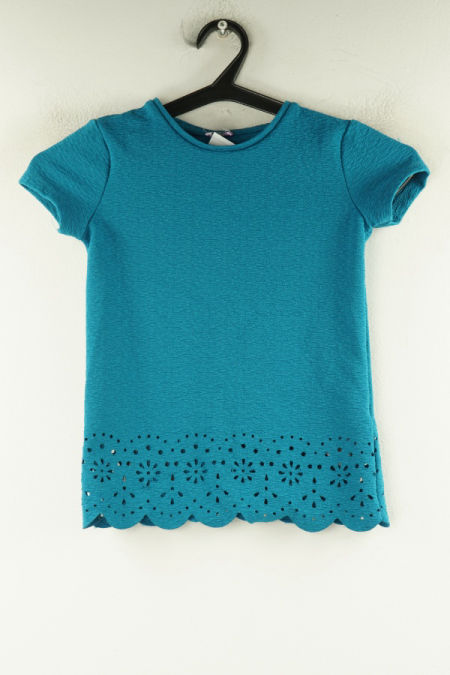 Bluzka niebieska ażurowa