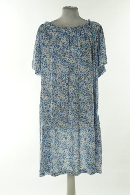 Sukienka biała w niebieskie kwiatki, H&M