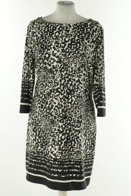 Sukienka beżowo-czarna