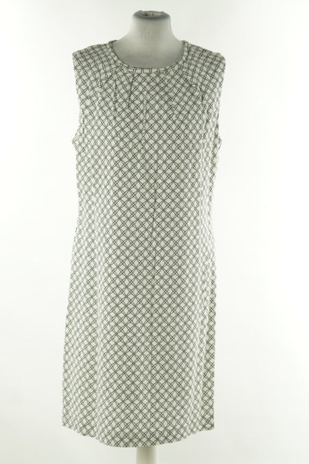 Sukienka biała w czarne wzory