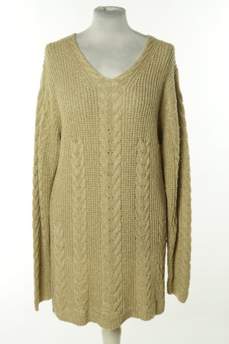 Sukienka beżowa sweterkowa