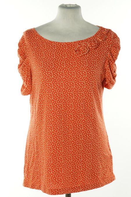 Koszulka pomarańczowa w białe kropki