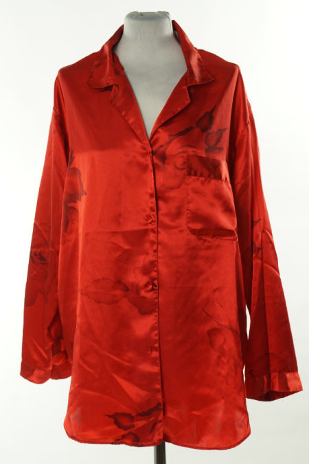 Koszula czerwona w kwiaty