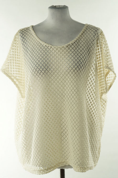 Bluzka prześwitująca beżowa