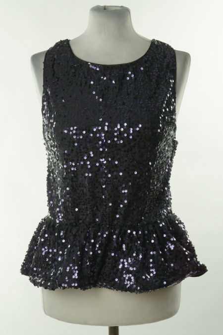 Bluzka czarna w fioletowe cekiny