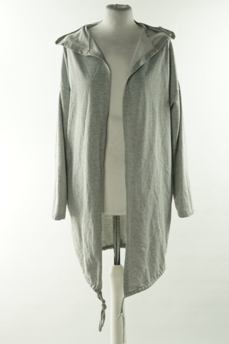 Narzutka szara dresowa z kapturem