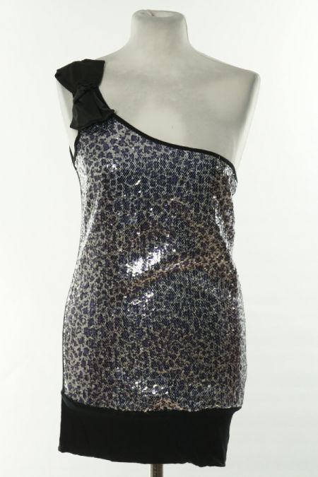 Bluzka czarna cekinowy przód