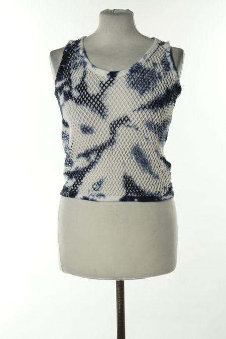 Koszulka biało-niebieska siateczka