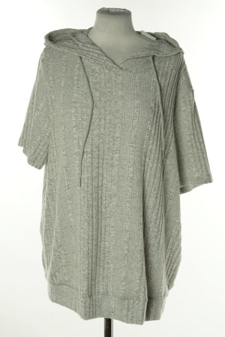 Bluzka szara sweterkowa prążkowana