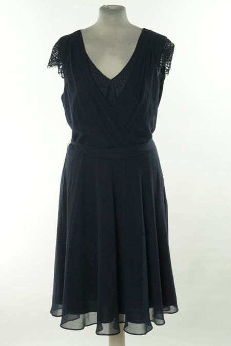 Sukienka granatowa z paskiem