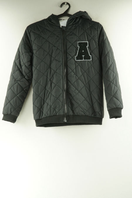 Kurtka czarna z kapturem ocieplana misiem